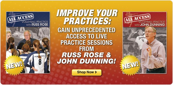 All Access Volleyball DVDs with Russ Rose and John Dunning